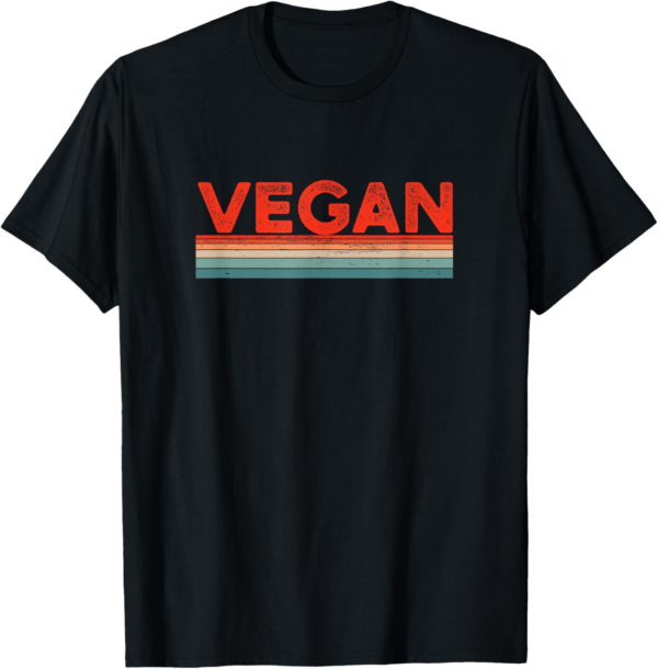 Vintage und Retro Style fr Veganer Vegan Retro Lettering on ... - Image 2